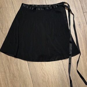 Black ballet wrap skirt